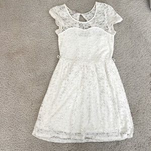 White Lace Mini Dress